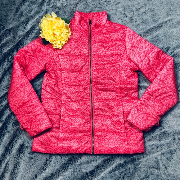 Lands End Pink Heart Jacket NWOT size Large - Picture 11 of 11